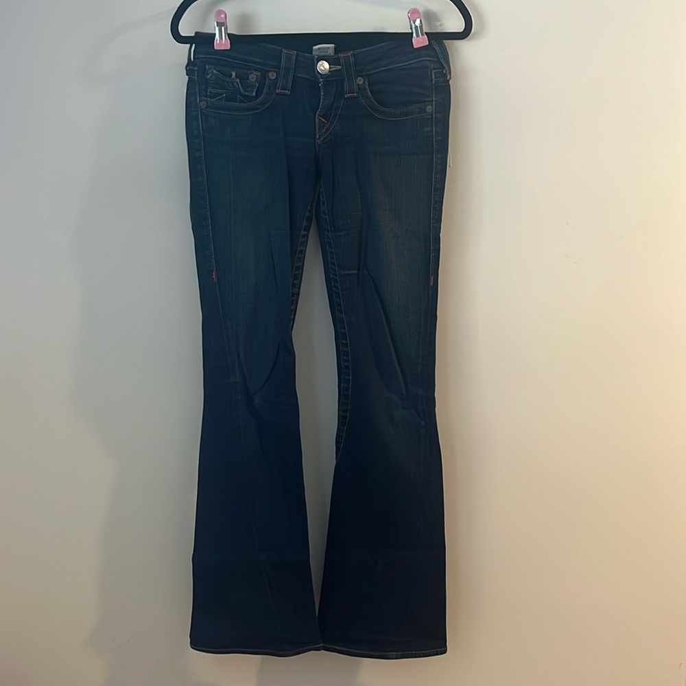 True Religion Joey Jeans Women's Size 25 RN 112790 CA 30427 Flare Low Rise